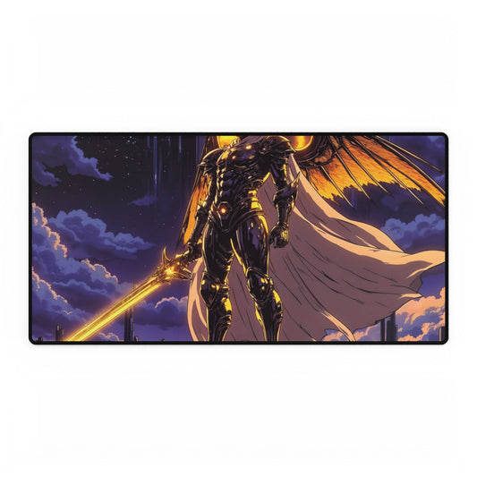 Celestial Warrior of Light Gaming Mouse Pad – Epic Fantasy RPG Art