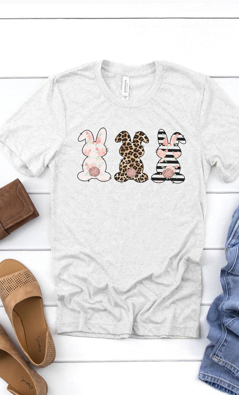 Floral Easter Bunnies Graphic Tee