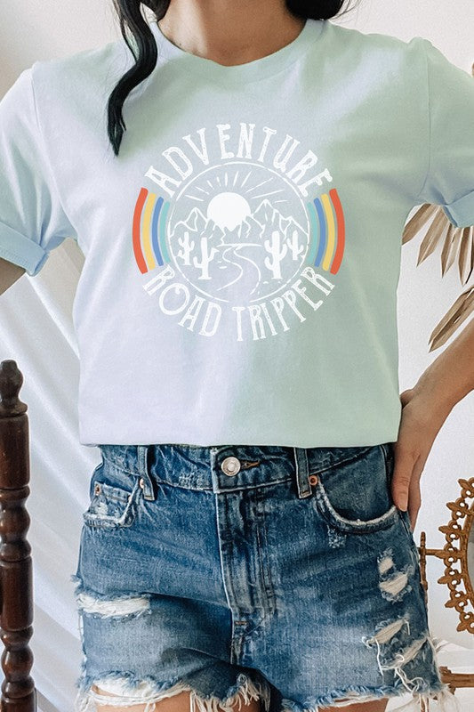 Adventure Road Tripper Desert Rainbow Graphic Tee