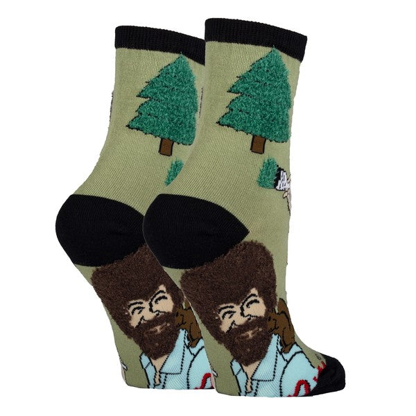 Painting Bob Ross - Women's Funny Socks