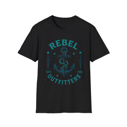 Rebel Outfitters Graphic T-Shirt Nautical Casual Vintage Style Tee