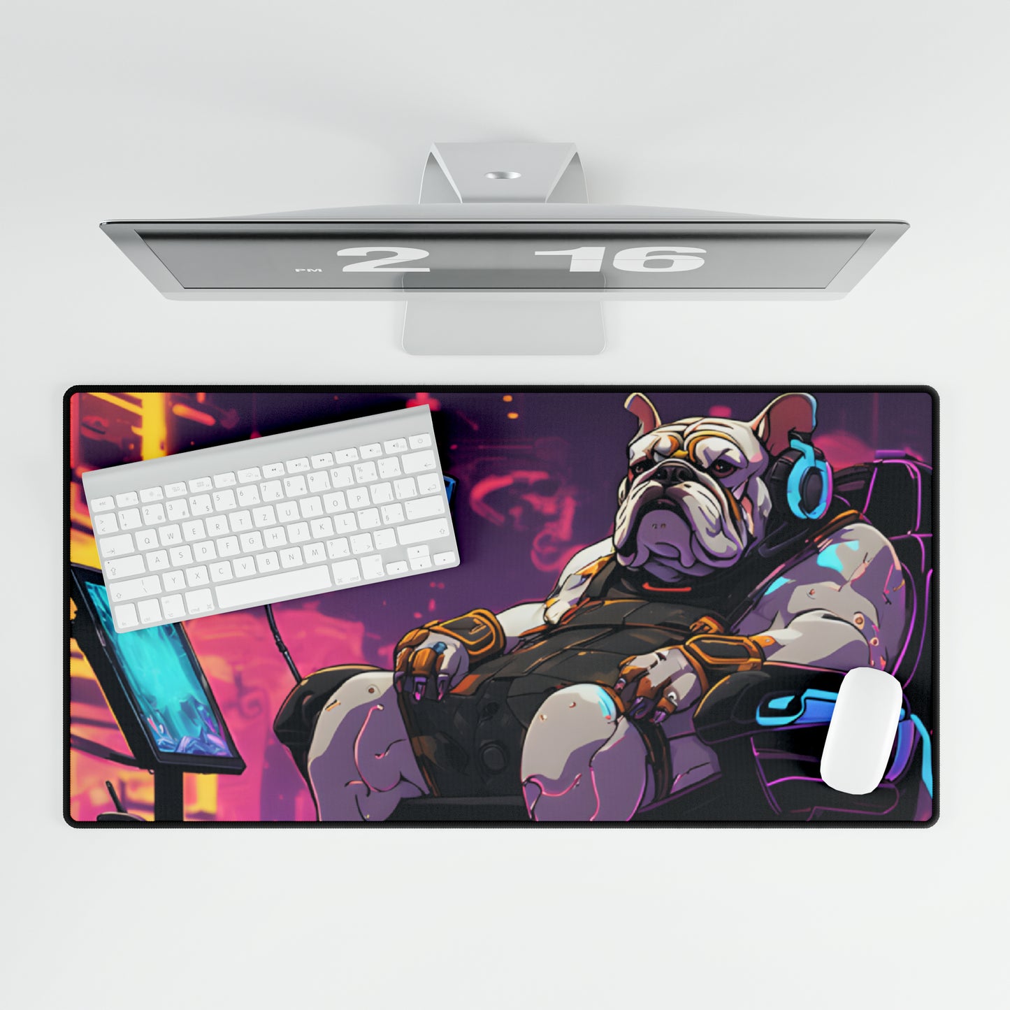 Gamer Bulldog Desk Mat - Barker Graphics