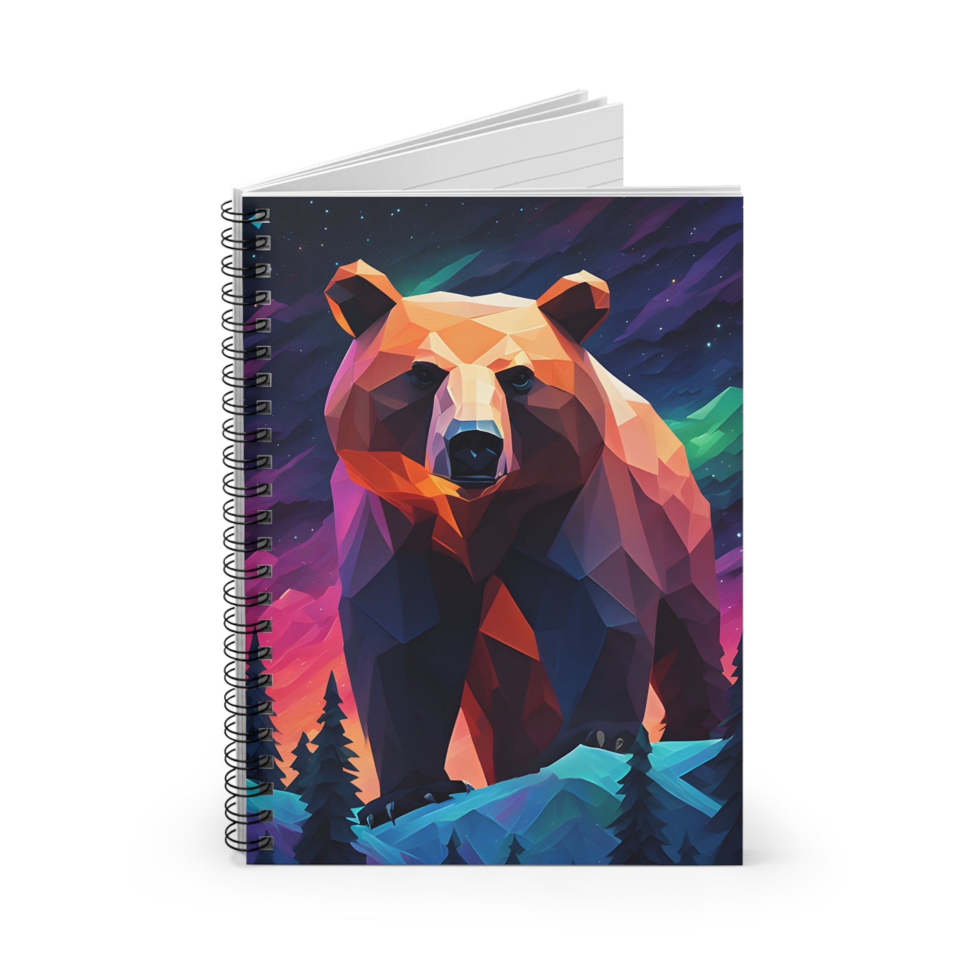 northern lights spiral notebook ruled line