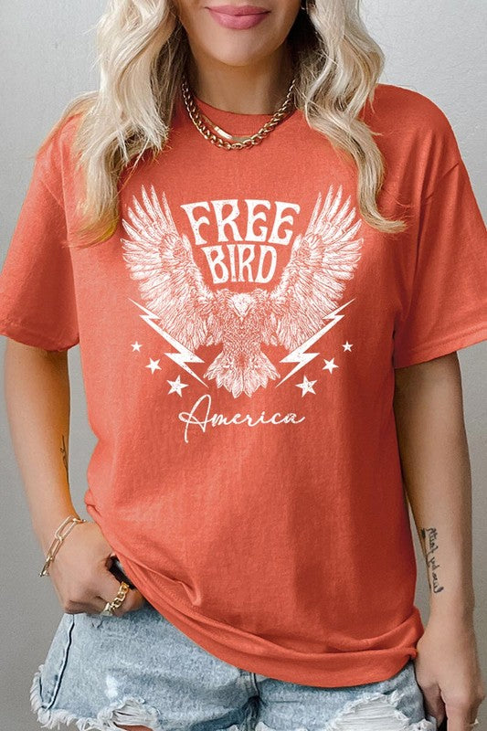 Free Bird America Graphic Heavyweight T Shirts