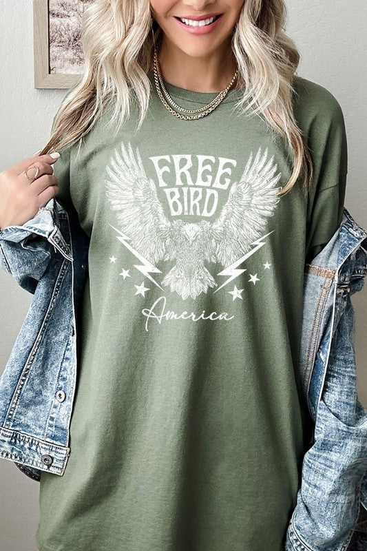 Free Bird America Graphic Heavyweight T Shirts