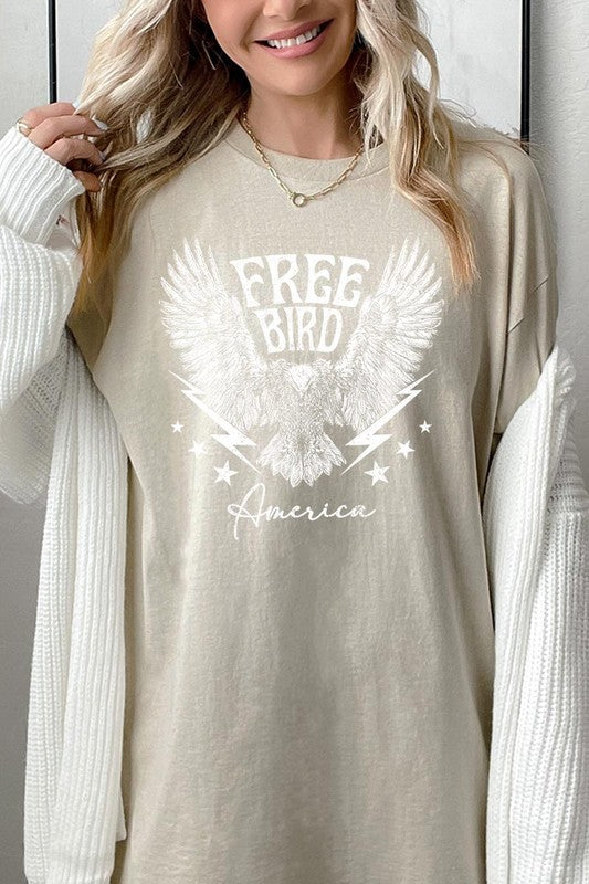 Free Bird America Graphic Heavyweight T Shirts