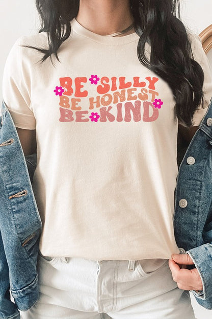 Floral Be Silly Be Honest Be Kind PLUS Graphic Tee