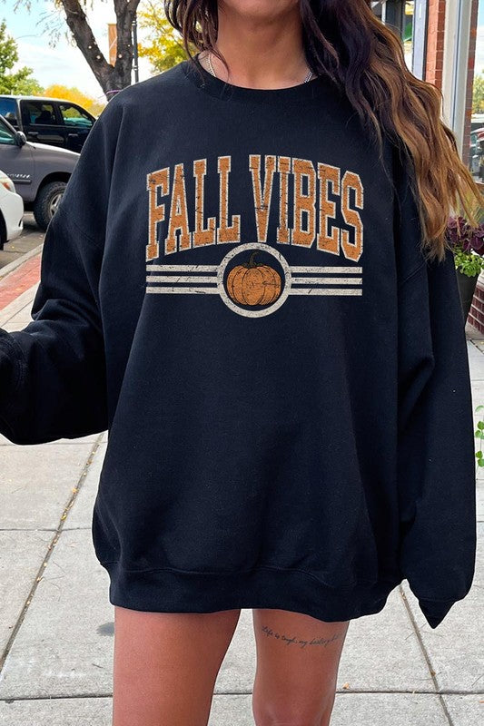 Fall Vibes Graphic Fleece Sweatshirts