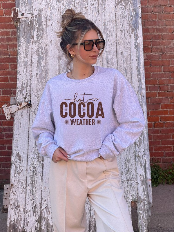 Hot Cocoa Graphic Crew Sweatshirt