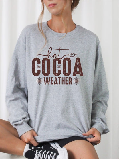 Hot Cocoa Graphic Crew Sweatshirt