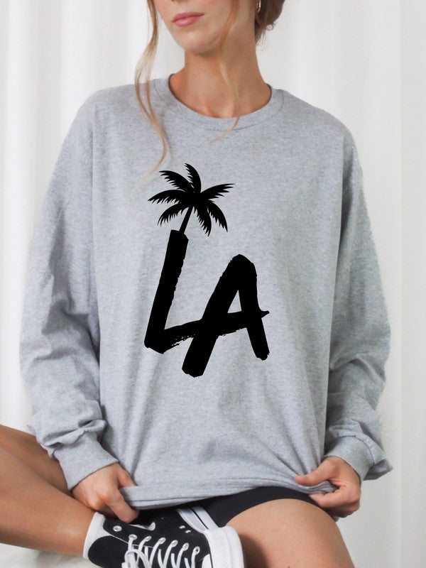 LA Palm Tree CrewNeck Sweatshirt