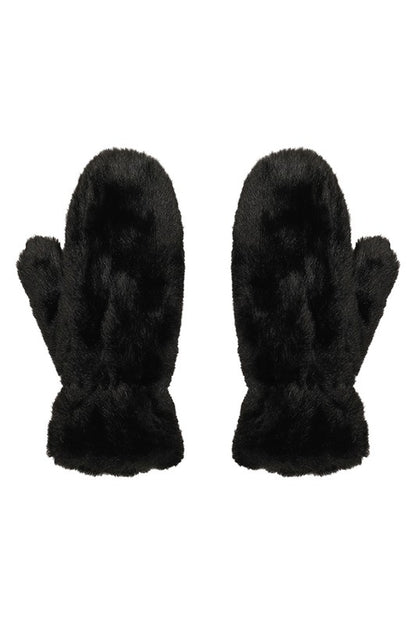 Faux Fur Mitten Gloves