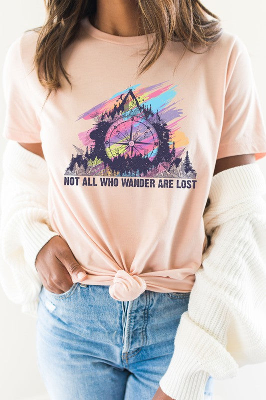 Not All Who Wander Are Lost Mountain Graphic Tee