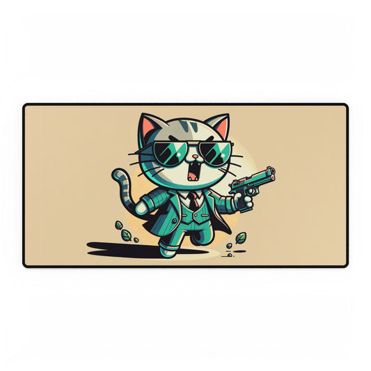 Hitman Gangster Cat 31.5" XXL Mousepad - Desk Mat
