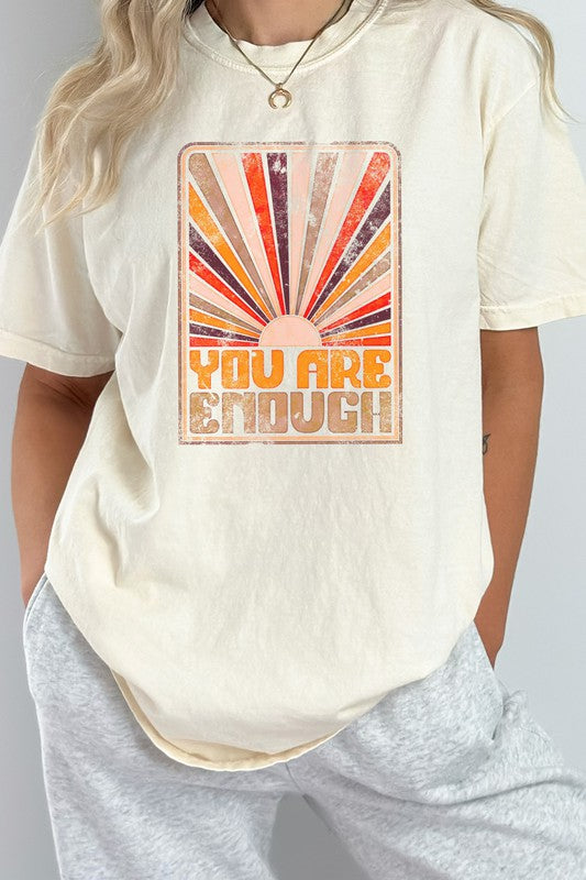 Sunrise You Are Enough Comfort Colors Graphic Tee