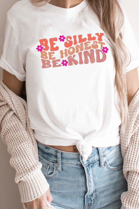 Floral Be Silly Be Honest Be Kind PLUS Graphic Tee