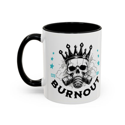 Skull King Burnout Two-Toned Coffee Mug, 11oz