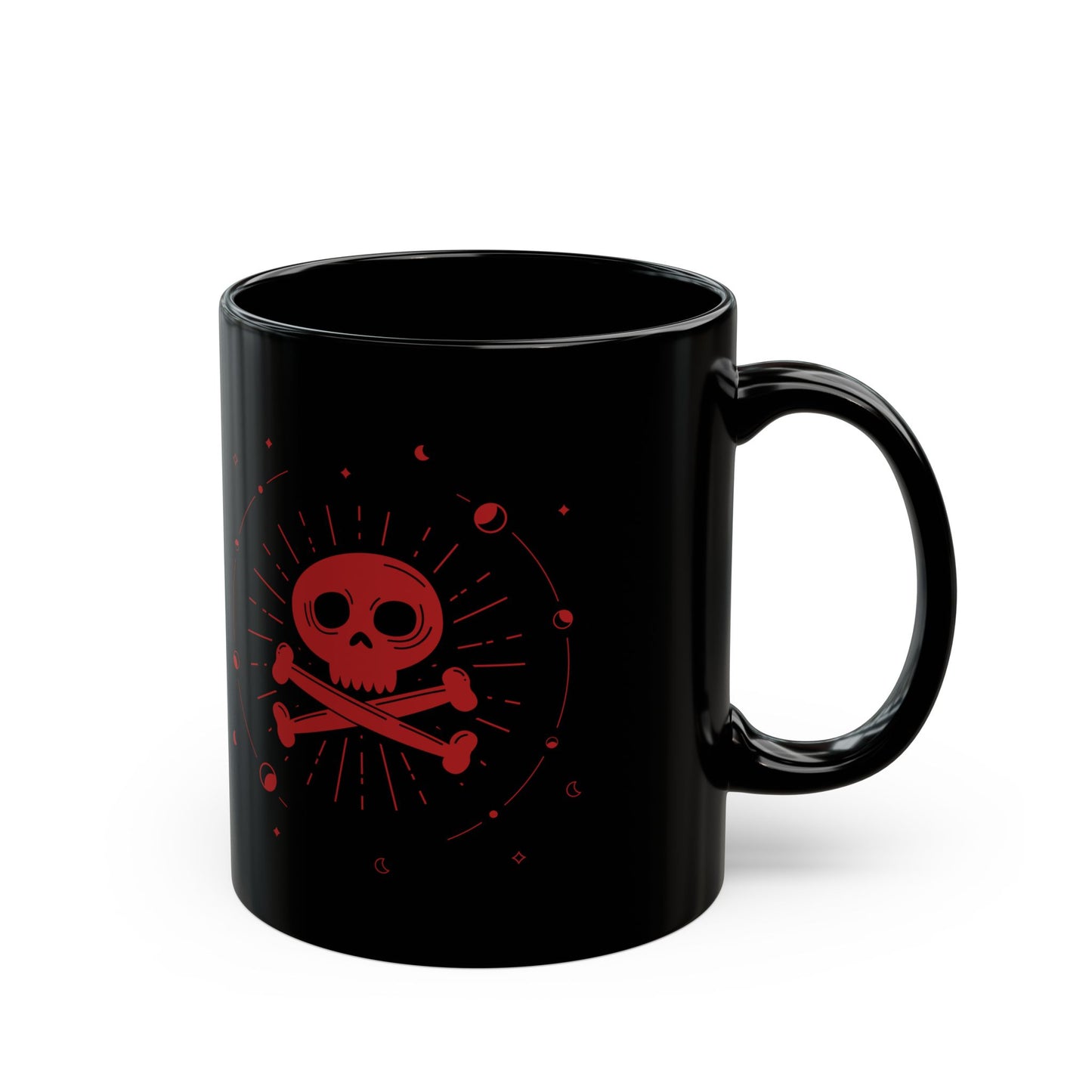 Hustle Hard Black Coffee Mug with Skull Design - 11oz & 15oz