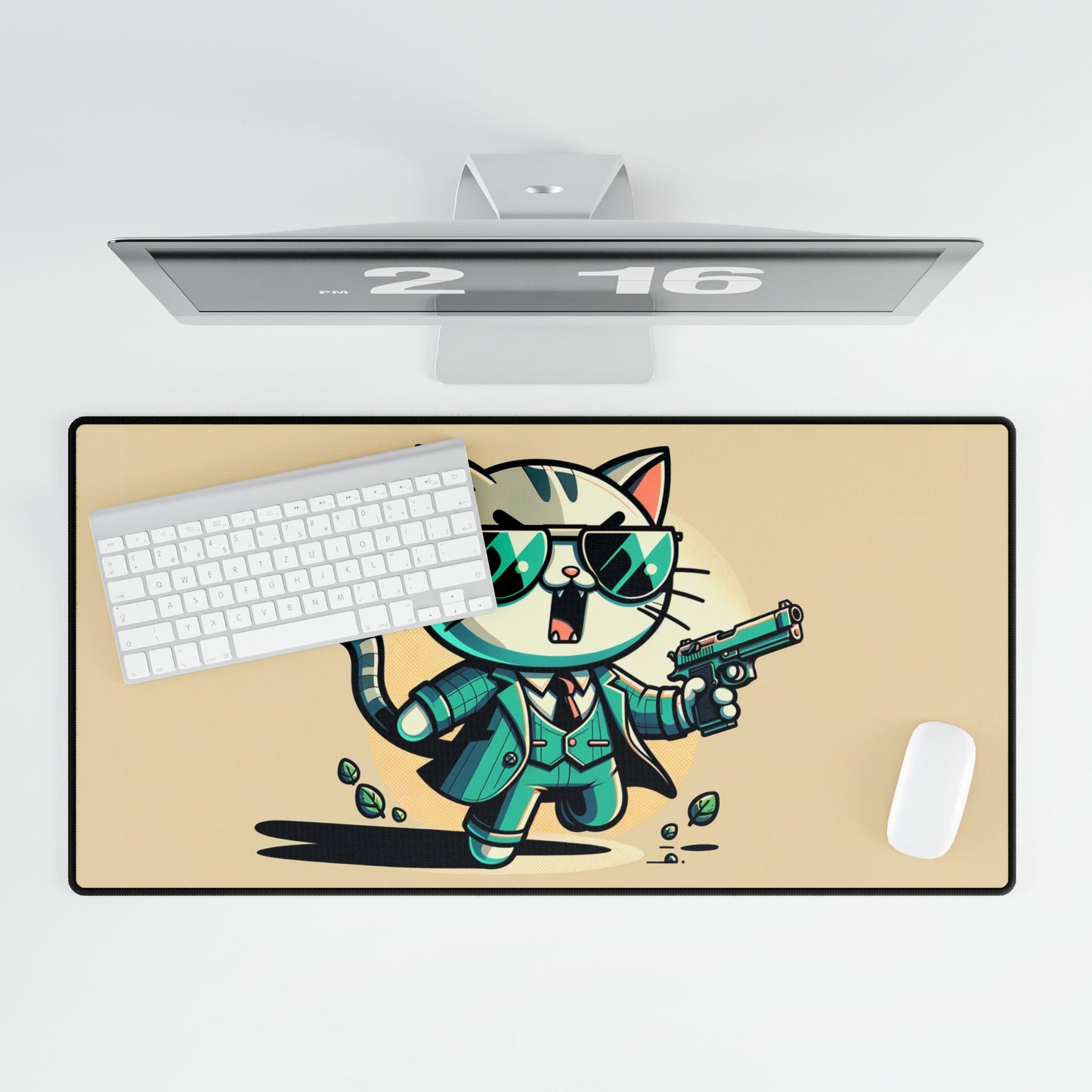 Hitman Gangster Cat 31.5" XXL Mousepad - Desk Mat