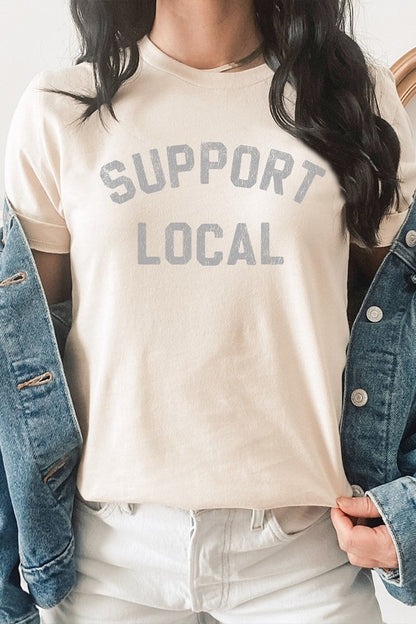 Distressed Support Local Graphic Tee