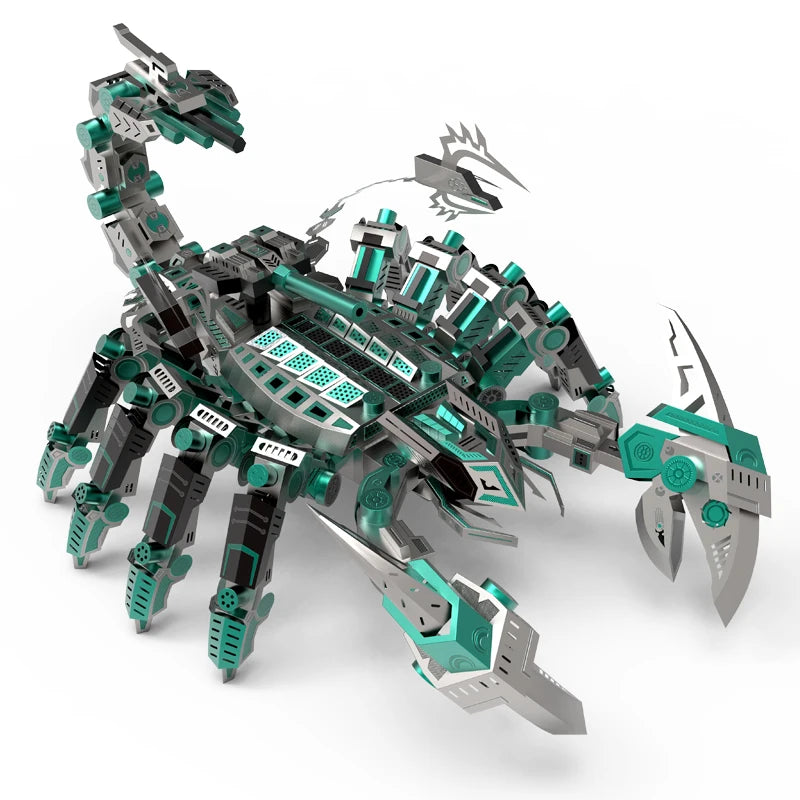 Green Mech Cyber Scorpion 3D Metal Puzzle