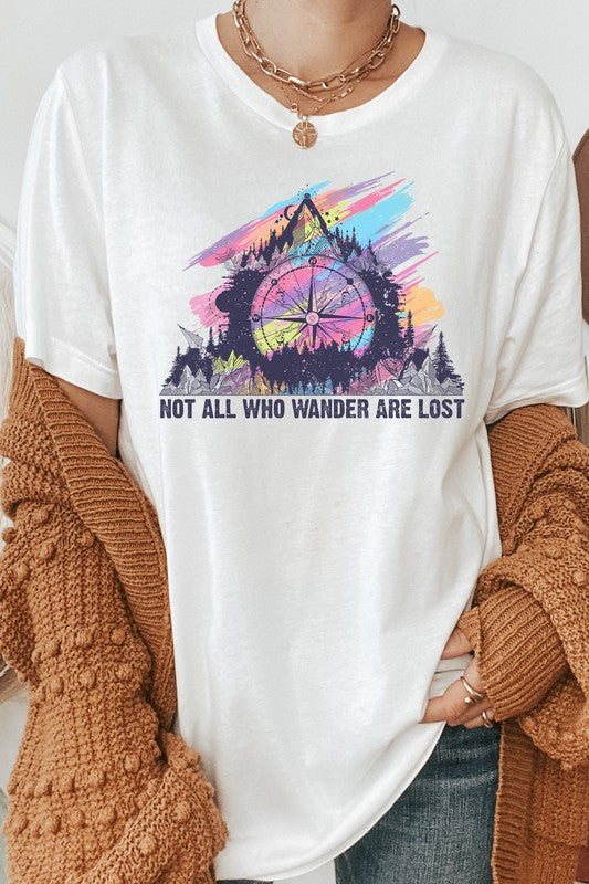 Not All Who Wander Are Lost Mountain Graphic Tee