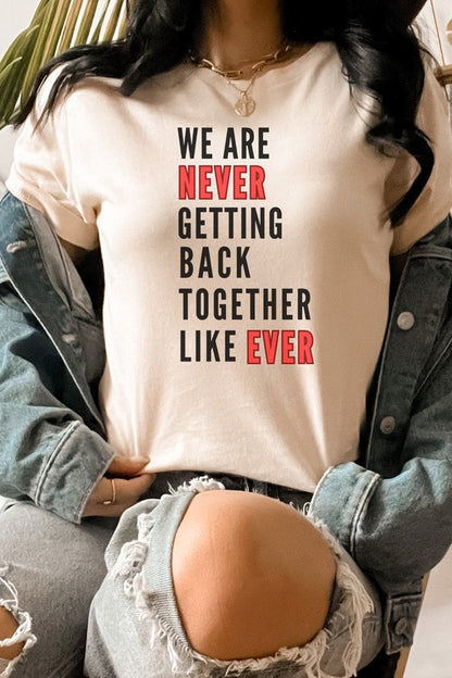 Never Getting Back Together Music Graphic Tee