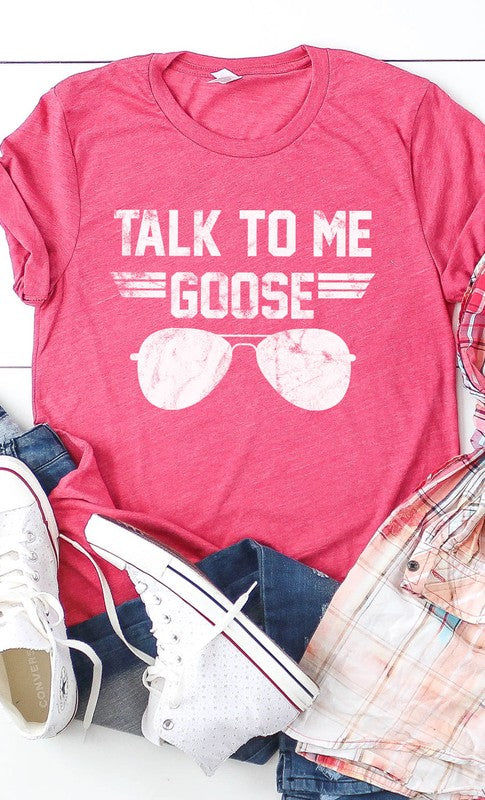 Talk to Me Goose White Ink Graphic Tee PLUS