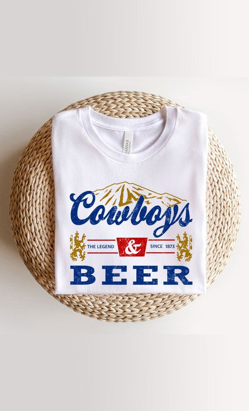 Vintage Cowboys Beer Graphic Tee PLUS